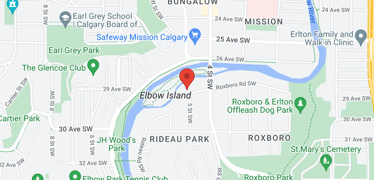 map of 602 RIDEAU RD SW